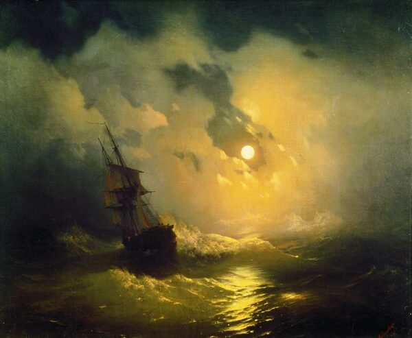 Stürmische See in der Nacht, 1849 – Ivan Aïvazovski Iwan Konstantinowitsch Aiwasowski 2025-01-02