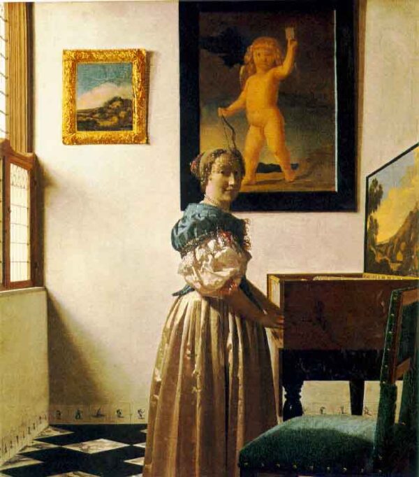 Eine Dame, die am Virginal steht – Johannes Vermeer Jan Vermeer van Delft 2024-11-21