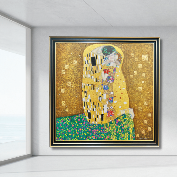 Der Kuss (Gustav Klimt) – Reproduktion auf Lager – 200 x 200 cm Die Kunstgalerie 2024-11-21 5