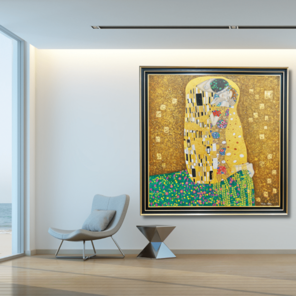 Der Kuss (Gustav Klimt) – Reproduktion auf Lager – 200 x 200 cm Die Kunstgalerie 2024-11-21 3