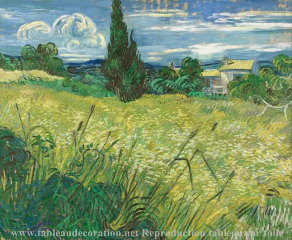 Das grüne Weizenfeld mit Zypressen – Van Gogh Beliebte Bilder 2024-11-21