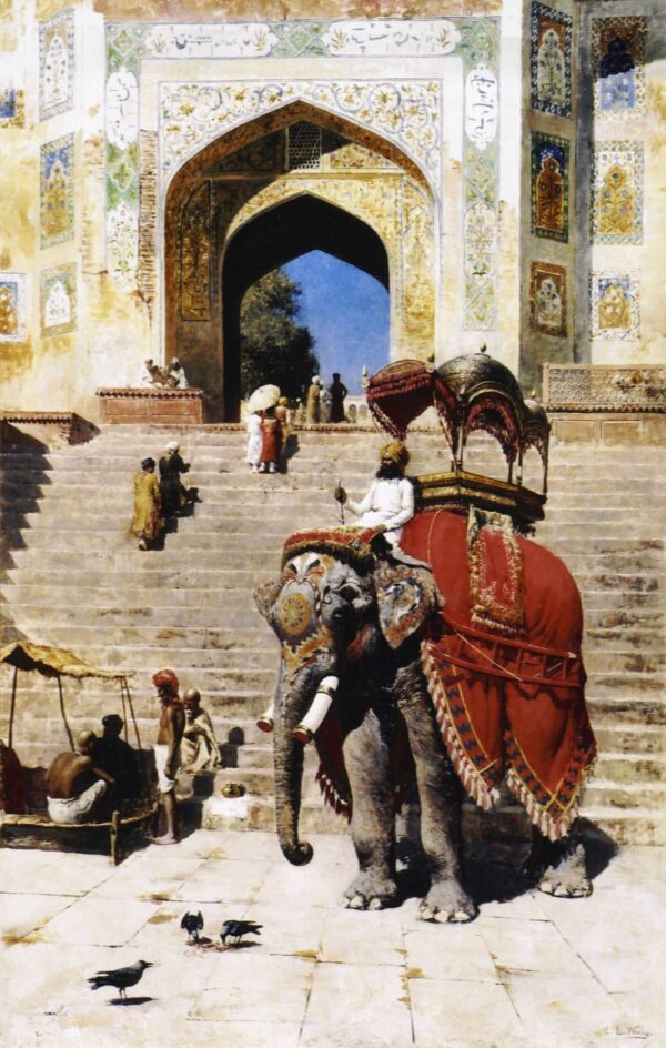 Königlicher Elefant am Eingang der Jami Masjid, Mathura – Edwin Lord Weeks Edwin Lord Weeks 2024-12-26