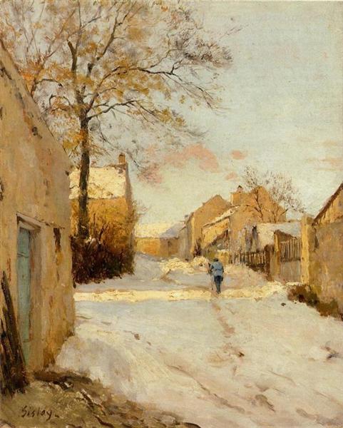 Eine Dorfstraße im Winter – Alfred Sisley Alfred Sisley 2024-11-21