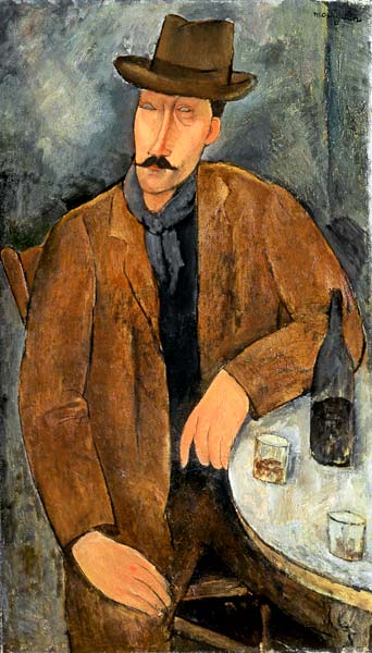 Ein sitzender Mann, der sich auf einen Tisch stützt – Amedeo Modigliani Amedeo Modigliani 2024-09-20