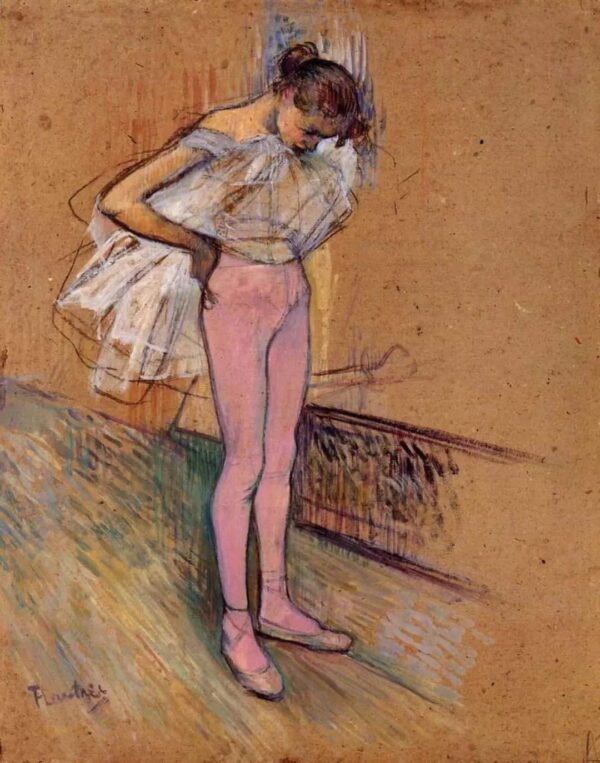 Eine Tänzerin, die ihren Justaucorps anpasst – Toulouse Lautrec Henri de Toulouse-Lautrec 2024-11-21