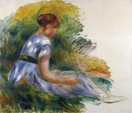 Alice Gamby im Garten, junges Mädchen sitzend im Gras – Pierre-Auguste Renoir Pierre-Auguste Renoir 2025-01-02