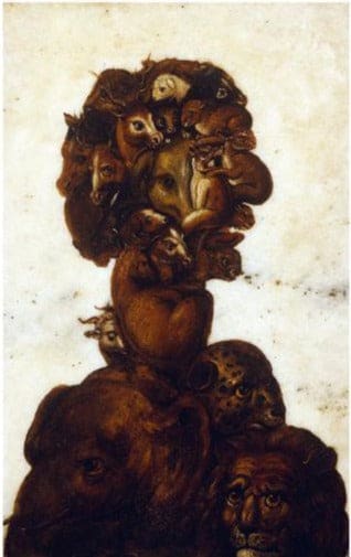 Anthropomorphe Köpfe, die eines der vier Elemente darstellen – Erde – Arcimboldo Giuseppe Arcimboldo 2024-11-21