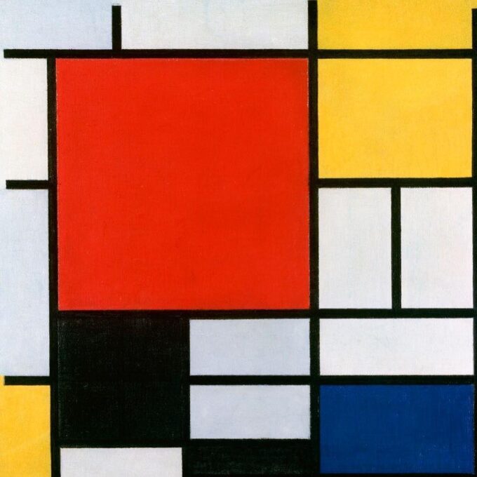 Komposition II in Rot, Blau und Gelb – Mondrian Beliebte Bilder 2024-09-20