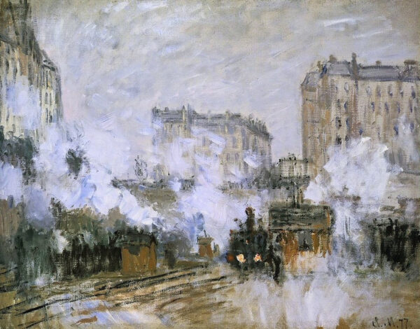 Außenansicht des Bahnhofs Saint-Lazare, Ankunft eines Zuges – Claude Monet Claude Monet 2024-11-21