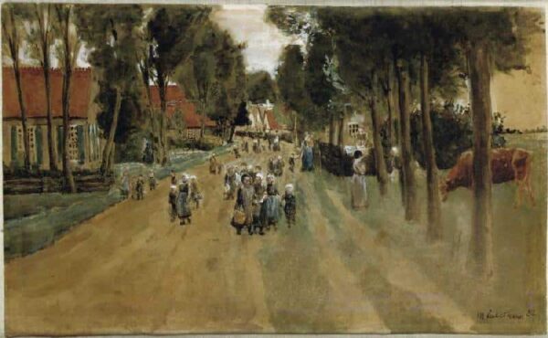 Dorfstraße mit Kindern in Zweeloo – Max Liebermann Max Liebermann 2024-11-21