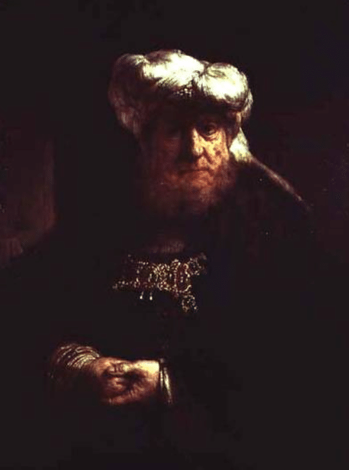 Mann in orientalischem Gewand (vielleicht König Ussiah mit Lepra) – Rembrandt van Rijn Rembrandt van Rijn 2024-11-21