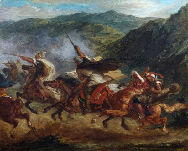 Arabische Kavallerie übt einen Angriff – Eugène Delacroix Eugène Delacroix 2024-11-21