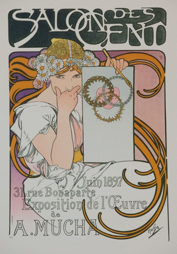 Ausstellungsposter „Exposition de l’Oeuvre de A.Mucha“, Paris, Juni 1897 – Mucha Alfons Mucha 2024-11-21