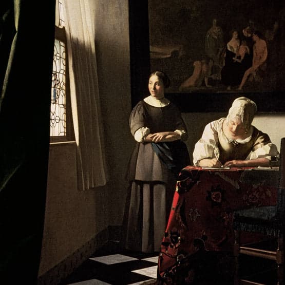 Frau schreibt einen Brief und ihre Dienerin – Johannes Vermeer Jan Vermeer van Delft 2024-11-21