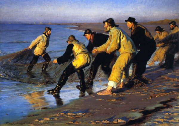 Fischer, die das Netz am Nordstrand von Skagen ziehen – Peder Severin Kroyer Peder Severin Krøyer 2025-01-09