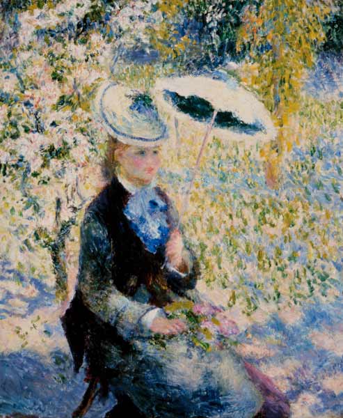 Frau mit Sonnenschirm zwischen Blüten – Pierre-Auguste Renoir Pierre-Auguste Renoir 2024-12-30