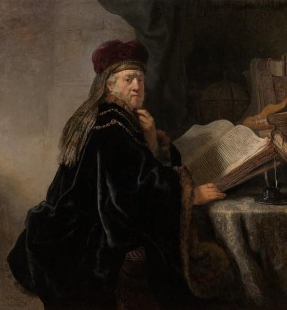 Ein Gelehrter sitzt an einem Schreibtisch – Rembrandt van Rijn Rembrandt van Rijn 2024-11-21