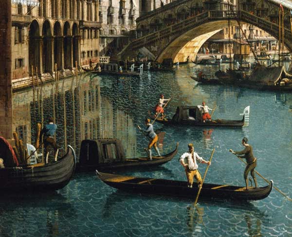 Gondoliere in der Nähe der Rialtobrücke, Venedig – Giovanni Antonio Canal Giovanni Antonio Canal 2024-11-21