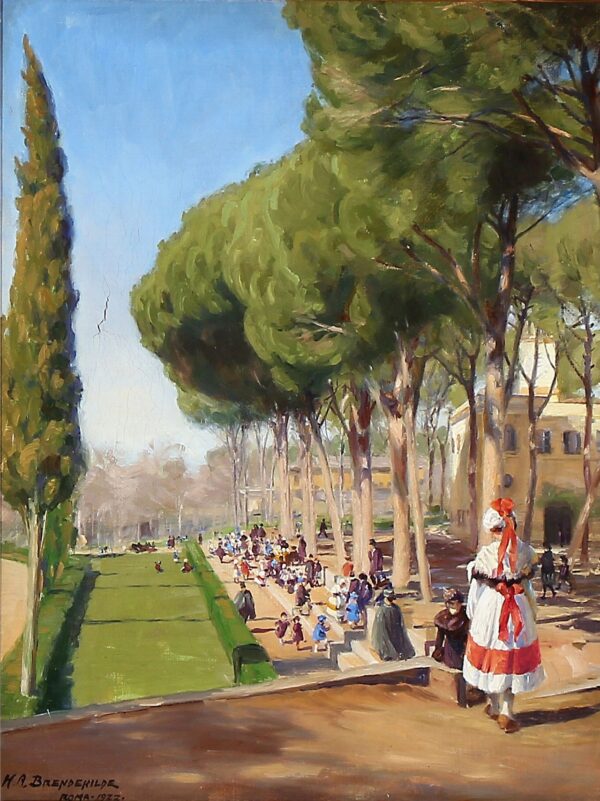 Len, „Sommertag in der Villa Borghese in Rom“ – Hans Andersen Brendekilde Hans Andersen Brendekilde 2024-11-21