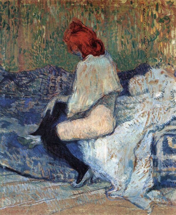 Frau mit roten Haaren auf einem Sofa – Toulouse Lautrec Henri de Toulouse-Lautrec 2024-11-21