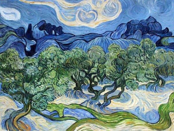 Olivenbäume mit den Alpilles im Hintergrund – Van Gogh Vincent Van Gogh 2024-11-20