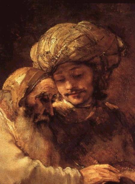 Jacob segnet die Kinder von Joseph (Detail von 375) – Rembrandt van Rijn Rembrandt van Rijn 2024-11-21