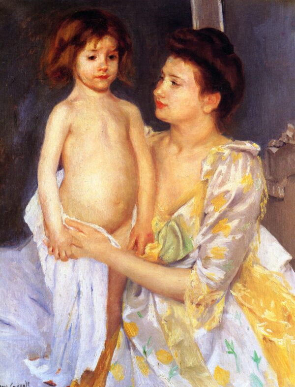 Jules, der von seiner Mutter getrocknet wird – Mary Cassatt Mary Cassatt 2024-11-21