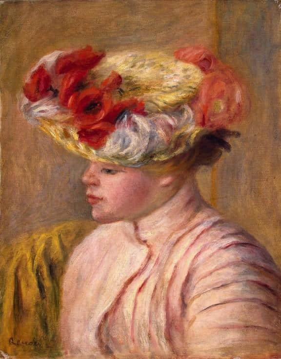 Junge Frau mit einem Blumenhut – Pierre-Auguste Renoir Pierre-Auguste Renoir 2024-12-30