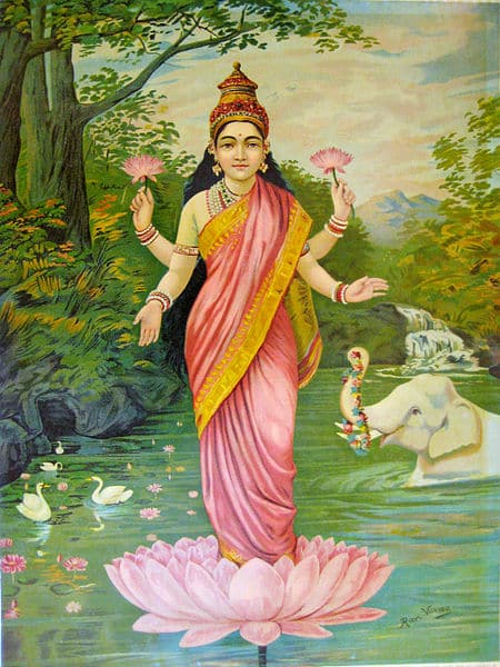 Lakshmi, die Göttin des Reichtums – Raja Ravi Varma Raja Ravi Varma 2024-12-26