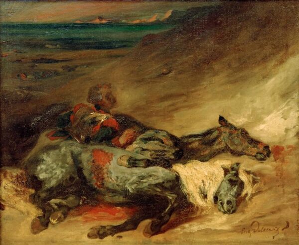 Die zwei toten Pferde auf dem Schlachtfeld – Eugène Delacroix Eugène Delacroix 2024-11-21