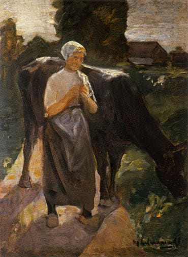 Mädchen mit der Kuh/ Niederländisches Cowgirl – Max Liebermann Max Liebermann 2024-11-21