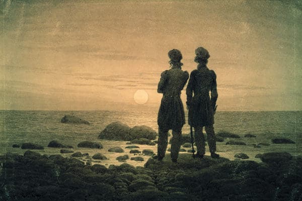 Zwei Männer zum Abenddämmerung am Meer – Caspar David Friedrich Caspar David Friedrich 2024-09-20