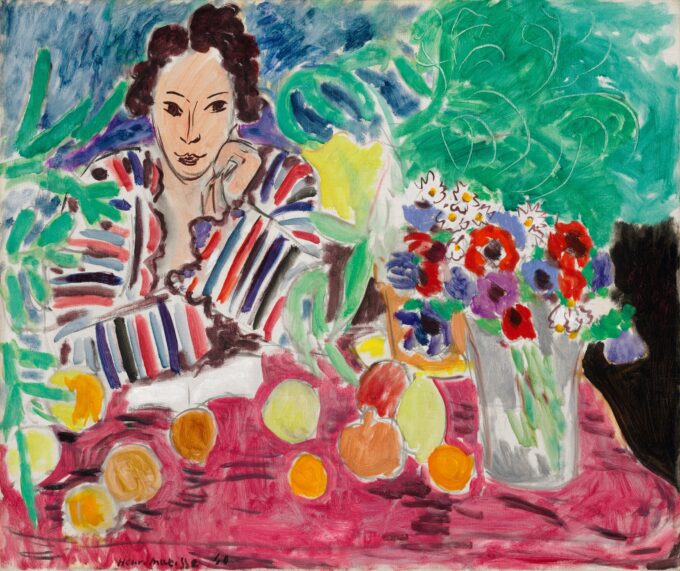 Gestreifte Robe, Früchte und Anemonen – Matisse Henri Matisse 2024-09-19