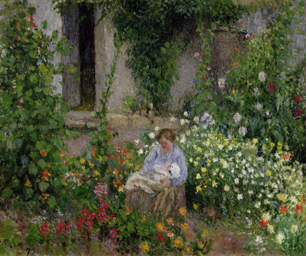 Mutter und Kind in den Blumen – Camille Pissarro Camille Pissarro 2024-11-21