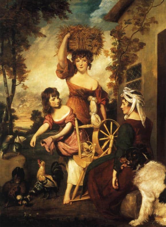 Frau und Fräulein Macklin, mit Fräulein Potts – Joshua Reynolds Joshua Reynolds 2024-12-21