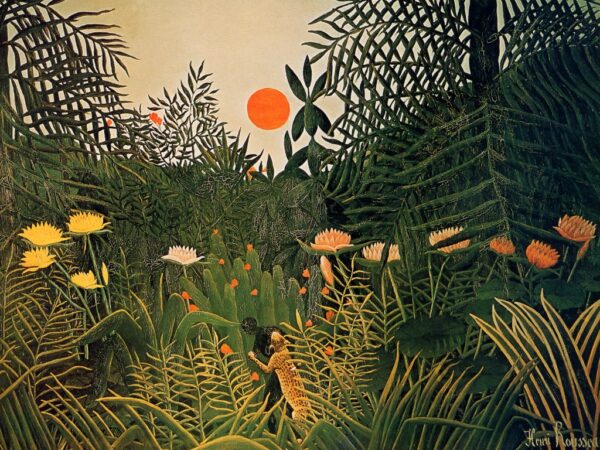 Ein schwarzer Mann von einem Jaguar angegriffen – Henri Rousseau Henri Rousseau 2024-11-21