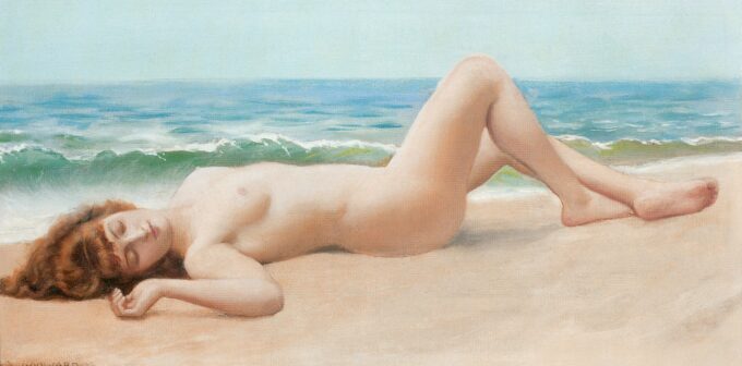 Nackt am Strand – John William Godward John William Godward 2024-09-19 2