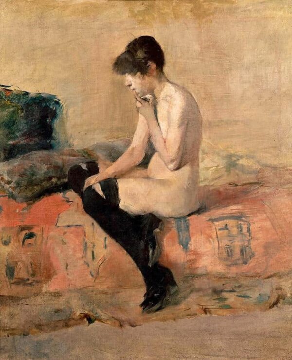 Sitzende nackte Frau auf einem Sofa – Toulouse Lautrec Henri de Toulouse-Lautrec 2024-11-21