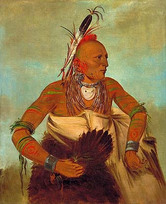 Osage-Krieger des Wha-sha-she-Stammes (eine Untergruppe von Hunkah) – George Catlin George Catlin 2024-12-21