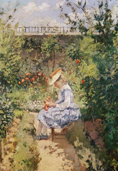 Mädchen in einem Garten – Camille Pissarro Camille Pissarro 2024-11-21