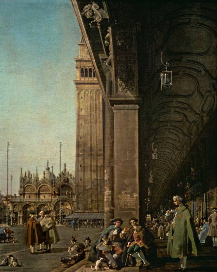 Piazza di San Marco: Blick nach Osten vom Südwesteck und der Kolonnade der Procuratie Nuo – Kanal Giovanni Antonio Giovanni Antonio Canal 2024-11-21