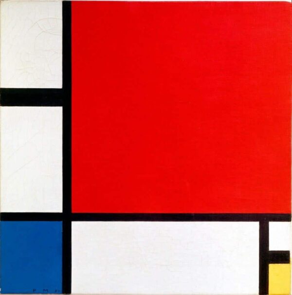 Komposition mit Rot, Blau und Gelb – Mondrian Beliebte Bilder 2024-11-09