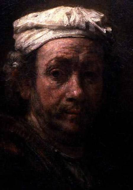 Porträt des Künstlers an seiner Staffelei, Gesichtsdetail – Rembrandt van Rijn Rembrandt van Rijn 2024-11-21