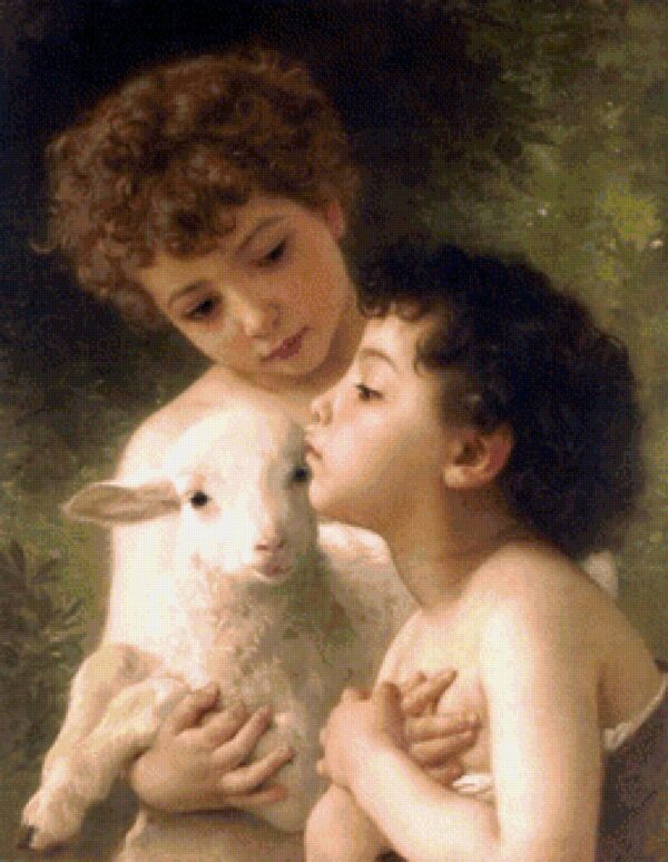 Kinder mit Lamm – William Bouguereau William Adolphe Bouguereau 2024-11-21