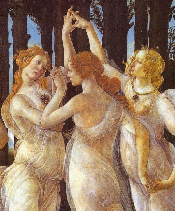 Primavera (Allegorie des Frühlings). Detail: Die Drei Grazien, rechts – Porträt von Caterina Sforza – Sandro Botticelli Sandro Botticelli 2024-11-21