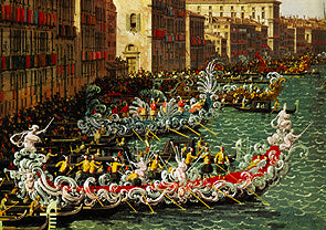 Regatta auf dem Großen Kanal vor dem Palazzo Foscari (Detail) – Giovanni Antonio Canal Giovanni Antonio Canal 2024-11-21