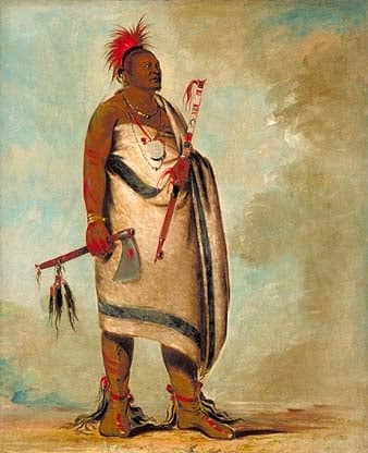 Shonka Sabe (Schwarzer Hund). Häuptling der Hunkah-Abteilung des Osage-Stammes – George Catlin George Catlin 2024-12-21