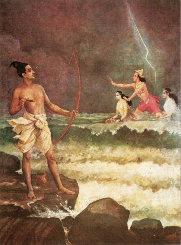 Sri Rama besiegt das Meer – Raja Ravi Varma Raja Ravi Varma 2024-12-26