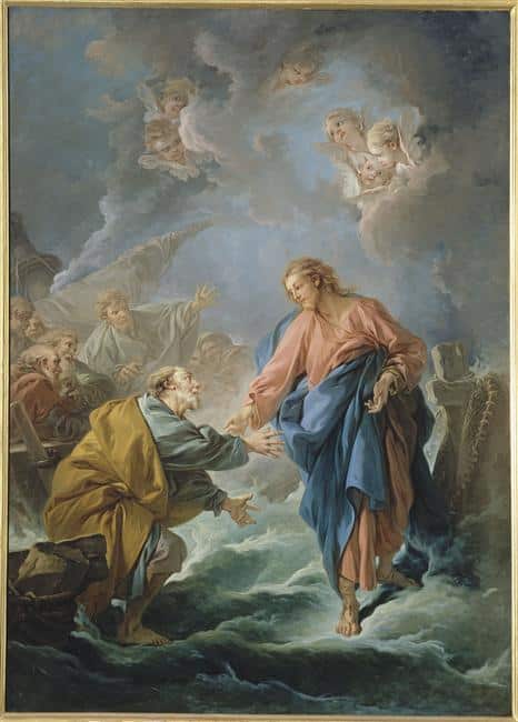 St. Peter wird eingeladen, auf dem Wasser zu gehen – François Boucher François Boucher 2024-11-21