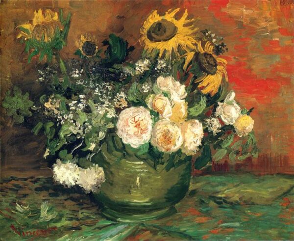 Vase mit Sonnenblumen, Rosen – Van Gogh Vincent Van Gogh 2024-11-21